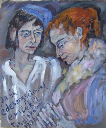 Girlfriends. 1977 22 x 28 Oil on Canvas